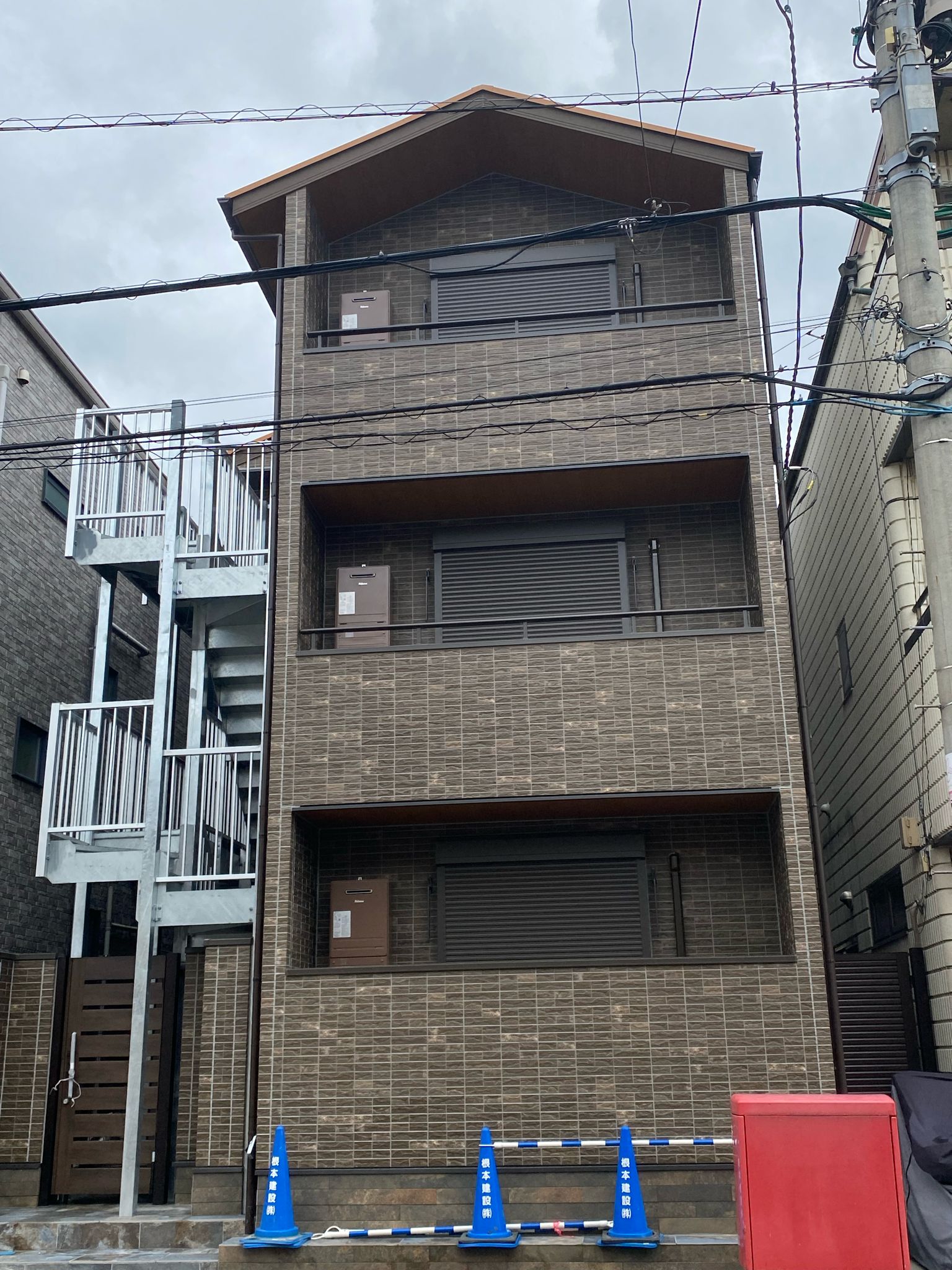 根本アパート 新築給排水工事 施工写真 2